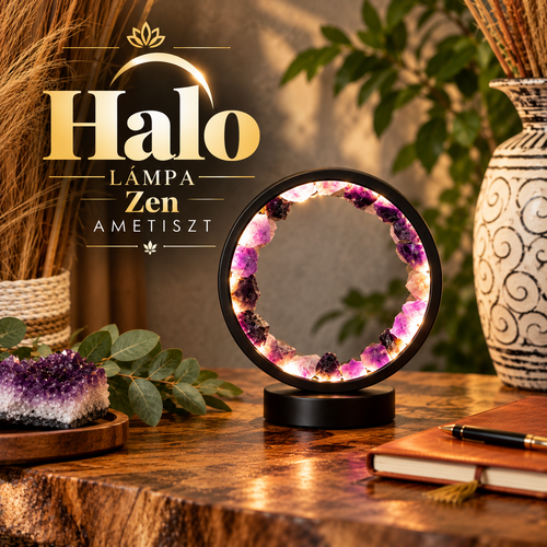 Halo lámpa – Zen – Ametiszt, megvilágított fénygyűrű